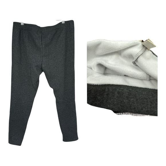 Sonoma Life + Style Faux Fur Lined Cotton Slim Joggers Comfy & Warm in Grey NWT - Picture 1 of 8